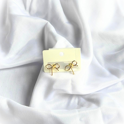 Golden Ribbon Studs