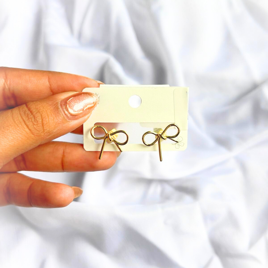 Golden Ribbon Studs