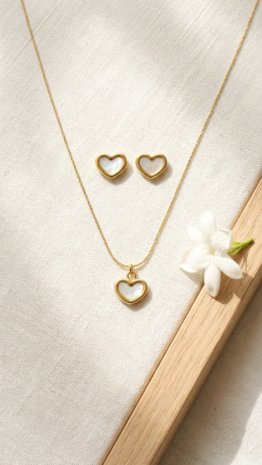Little hearts Necklace and Earring
