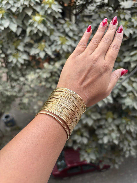 Gold Layered Wire Cuff Bracelet