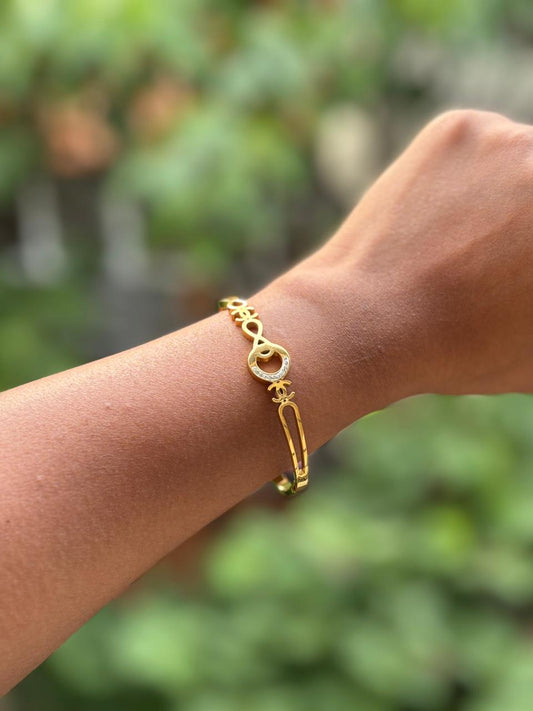 Gold Infinity Crystal Bracelet